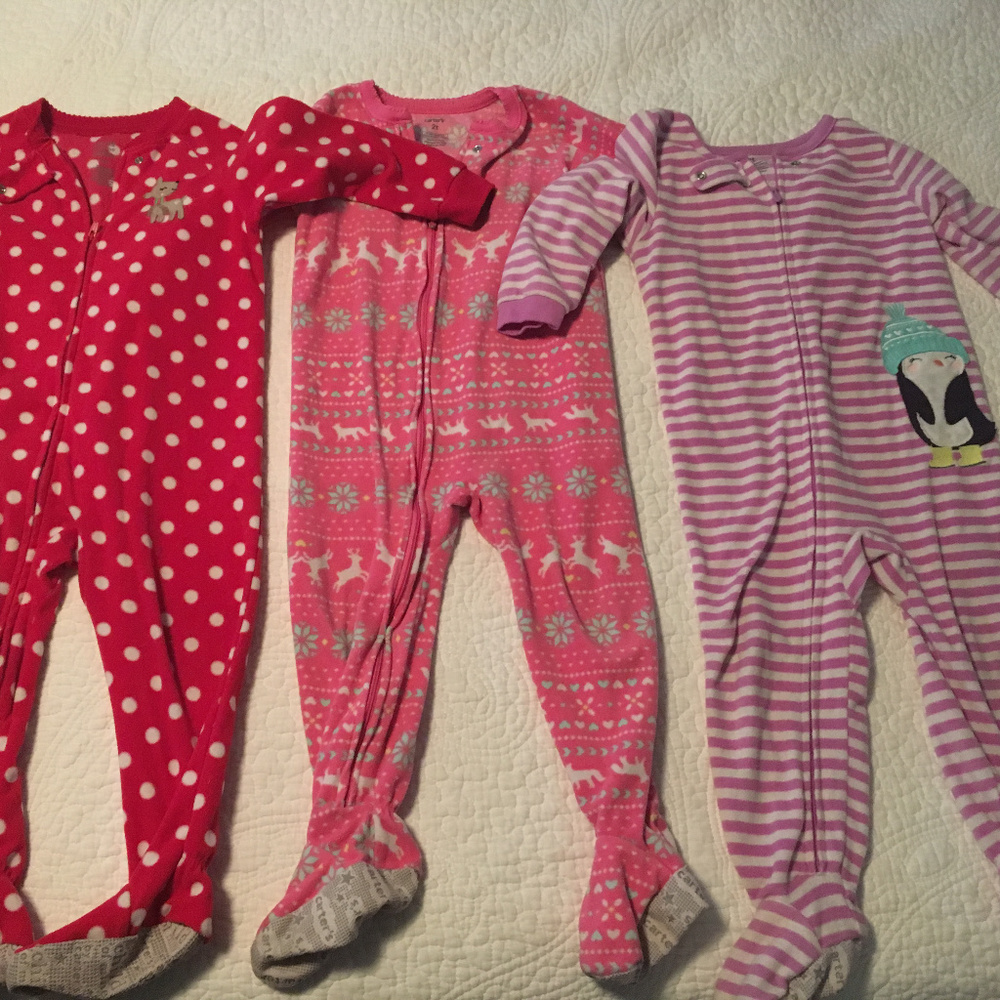 Bundle of Fleece Footie Pajamas 24M/2T